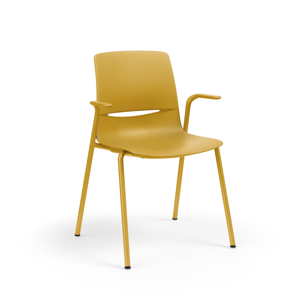 KI LL1111 LimeLite Four Leg Stack Chair with Cantilever Arms