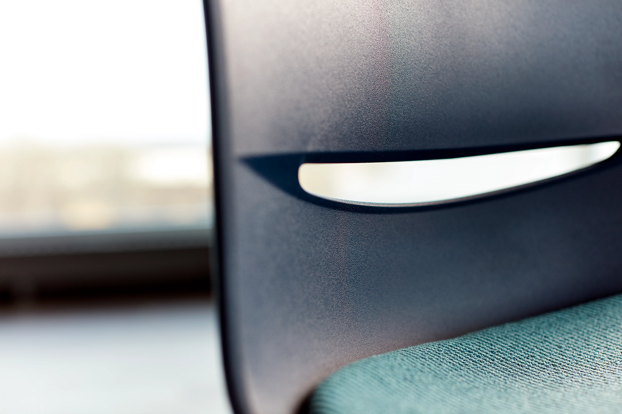 LimeLite Four Leg FlipUp Tablet Arm Stack Chair with Upholstered Seat