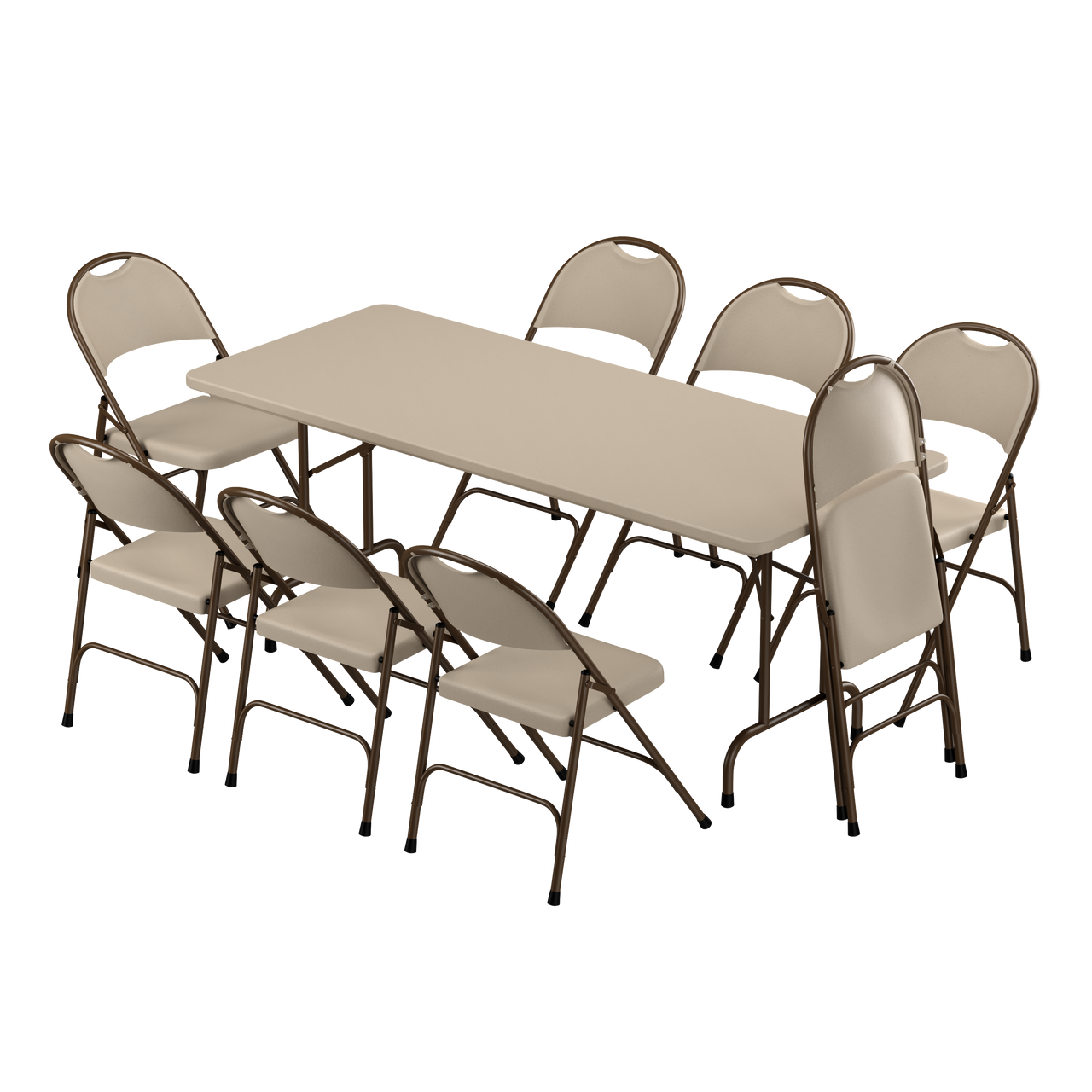 Rectangular Heavy Duty BlowMolded Plastic Folding Table and Chair Set Correll R8RC350 l