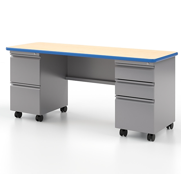 Cascade Double Pedestal Teacher Desk - Thumbnail 2
