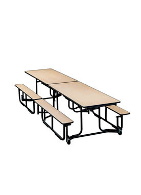 Uniframe Rectangular Cafeteria Table with Benches - KI | Affordable ...