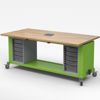 Rover Table with Butcher Block Retractable Top - Haskell RV1S I ...