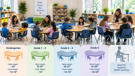 Kidney Table Size for Classroom: K-5 Sizing Guide