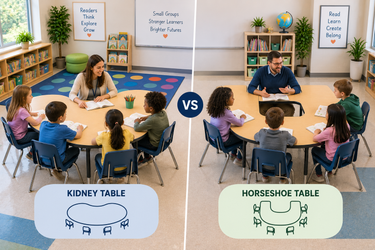 Kidney Table vs Horseshoe Table for Reading Groups