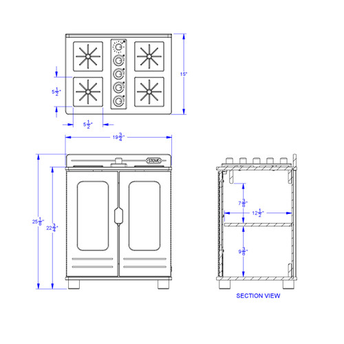 TrueModern Play Kitchen Stove - Jonti-Craft 1709JC TrueModern Play Kitchen Stove - Jonti-Craft 1709JC