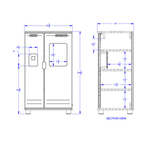 TrueModern Play Kitchen Fridge - Jonti-Craft 1710JC TrueModern Play Kitchen Fridge - Jonti-Craft 1710JC