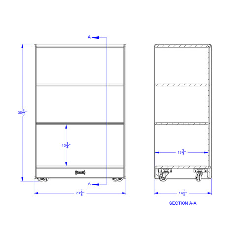 Space-Saver Mobile Straight Shelf - Jonti-Craft 0450JC