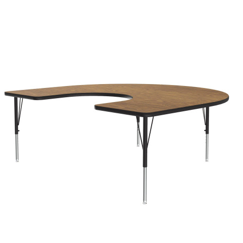 Light Duty Econoline Melamine Horseshoe Adjustable Activity Table - Correll AM6066-HOR Light Duty Econoline Melamine Horseshoe Adjustable Activity Table - Correll AM6066-HOR