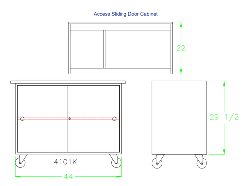 Access High Pressure Laminate Sliding Door Cabinet - Diversified 4101