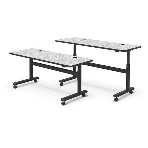 Rectangle Height Adjustable Flipper Table - MooreCo Rectangle Height Adjustable Flipper Table - MooreCo
