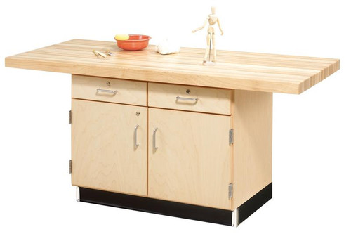 Forum Fixed Two-Station Workbench with Maple Cabinet - Diversified WW232-0V Forum Fixed Two-Station Workbench with Maple Cabinet - Diversified WW232-0V