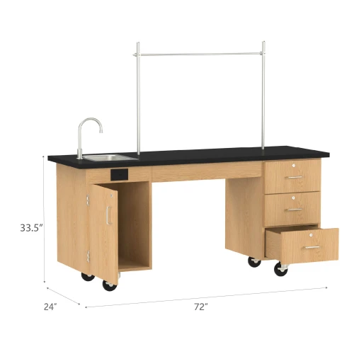Diversified 4352 Kinetic ADA Lab Station with Sink and Rod Sockets