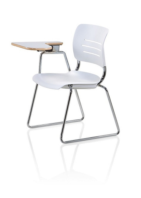 KI Grazie GSTAULH Upholstered Sled Base Flip Up Tablet  Arm Chair KI Grazie GSTAULH Upholstered Sled Base Flip Up Tablet  Arm Chair