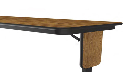 Deluxe High Pressure Laminate Panel Leg Seminar Folding Table with Adjustable Height - Correll Deluxe High Pressure Laminate Panel Leg Seminar Folding Table with Adjustable Height - Correll