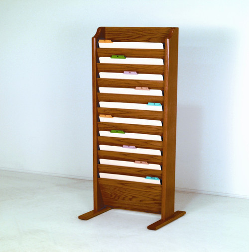 Wooden Mallet CH17-FS Free Standing 10 Pocket Legal Size File Holder Wooden Mallet CH17-FS Free Standing 10 Pocket Legal Size File Holder