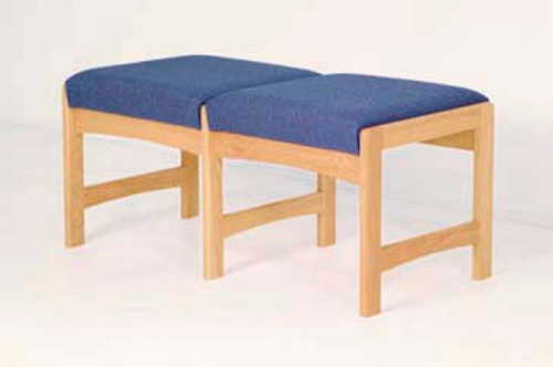 Wooden Mallet DW5-2D Dakota Wave Double Bench with Designer Fabric Wooden Mallet DW5-2D Dakota Wave Double Bench with Designer Fabric