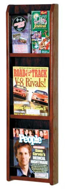 Wooden Mallet LM-4 Divulge Wall-Mounted Literature Display 3 Pocket