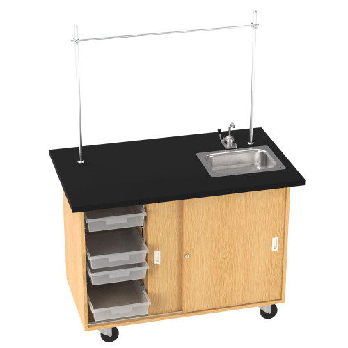 Diversified 4222K Kinetic Mobile Demo Table with Sink and Drawers