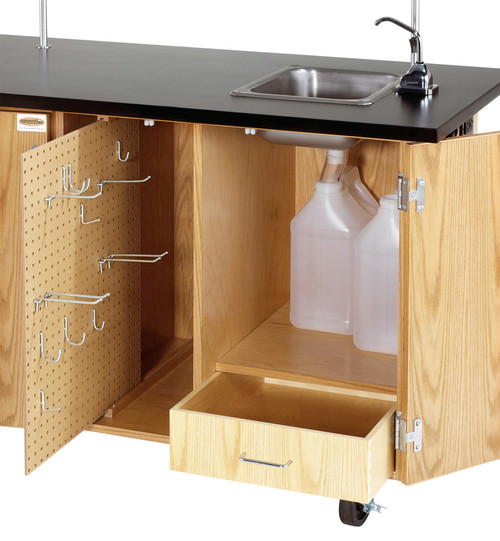 Kinetic Mobile Demo Table with Sink and Storage - Diversified 4332K Kinetic Mobile Demo Table with Sink and Storage - Diversified 4332K