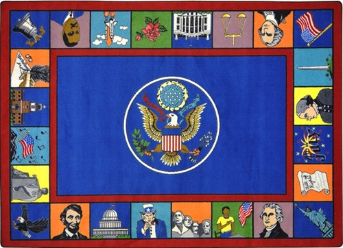 Joy Carpets 1450-C Symbols of America 5ft 4in x 7ft 8in 