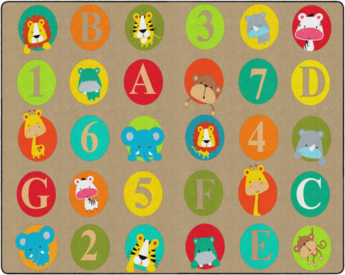ABC and 123 Animals Carpet Light - Flagship FE267-32A ABC and 123 Animals Carpet Light - Flagship FE267-32A