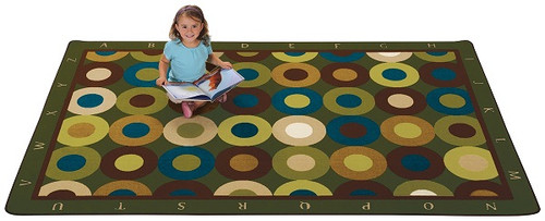 Carpets for Kids 17724 Alphabet Calming Circles 4' x 6'