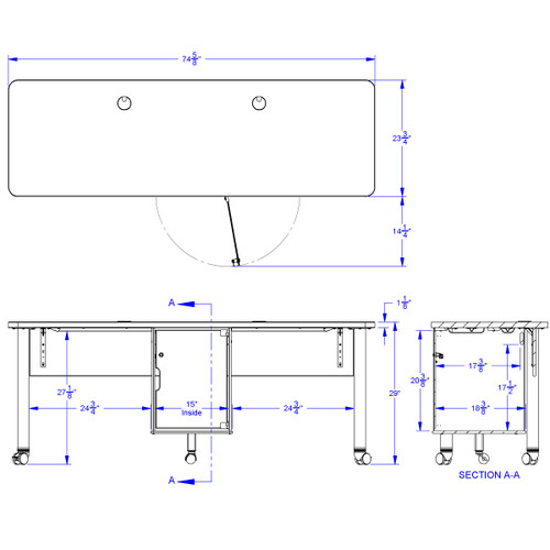 Single or Double Computer Lab Table - Jonti-Craft 3344JC051 Single or Double Computer Lab Table - Jonti-Craft 3344JC051