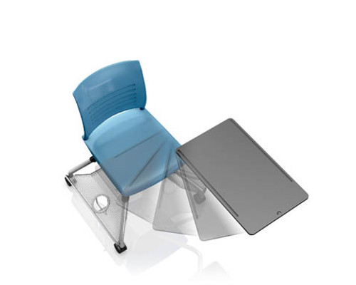 KI Learn2 Strive L2STP/CA/CAR Cantilever Arm Chair with Worksurface and Accessory Rack/Cup Holder KI Learn2 Strive L2STP/CA/CAR Cantilever Arm Chair with Worksurface and Accessory Rack/Cup Holder