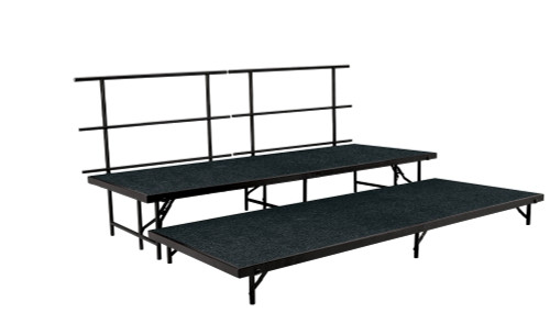 Portable Rectangular Carpeted Stage Set - NPS SST-LC Portable Rectangular Carpeted Stage Set - NPS SST-LC