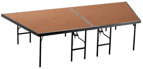 Portable Trapezoidal Pie Hardboard Stage Segment - NPS SP-HB  Portable Trapezoidal Pie Hardboard Stage Segment - NPS SP-HB