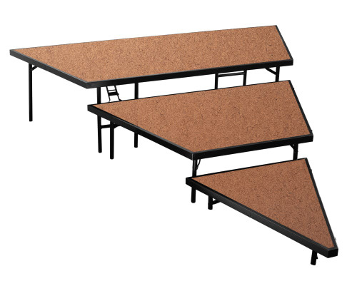 Portable Pie Hardboard Stage Set - NPS SPST-LHB  Portable Pie Hardboard Stage Set - NPS SPST-LHB