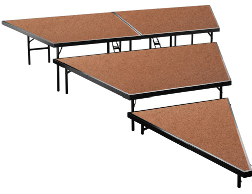 Portable Pie Hardboard Stage Set - NPS SPST-LHB  Portable Pie Hardboard Stage Set - NPS SPST-LHB