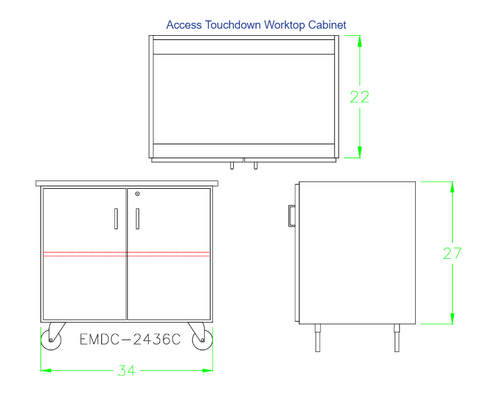 Access ChemGuard Touchdown Worktop Cabinet - Diversified MDC-2436