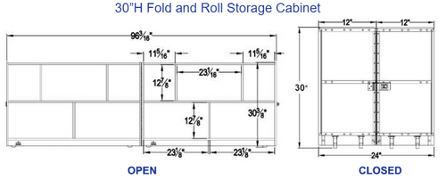 Fold and Roll Storage Cabinet - Whitney Brothers Fold and Roll Storage Cabinet - Whitney Brothers
