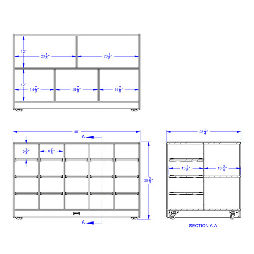 Double-Sided Island - 20 Cubbie-Tray - Jonti-Craft Double-Sided Island - 20 Cubbie-Tray - Jonti-Craft
