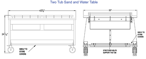 Whitney Plus Two Tub Sand and Water Table - Whitney Brothers CH4049