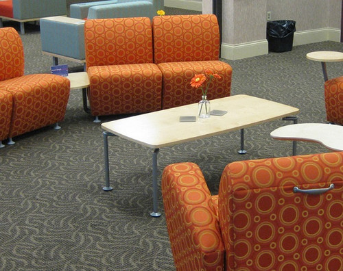 Community EN45 Encore 45 Degree Linking Table  - with linked chairs Community EN45 Encore 45 Degree Linking Table  - with linked chairs