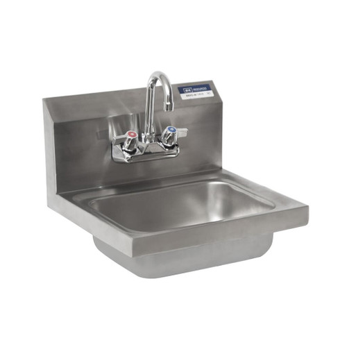 14-inch Long Splash Mount Hand Sink with Faucet - BK Resources BKHS-W-1410-P-G 14-inch Long Splash Mount Hand Sink with Faucet - BK Resources BKHS-W-1410-P-G
