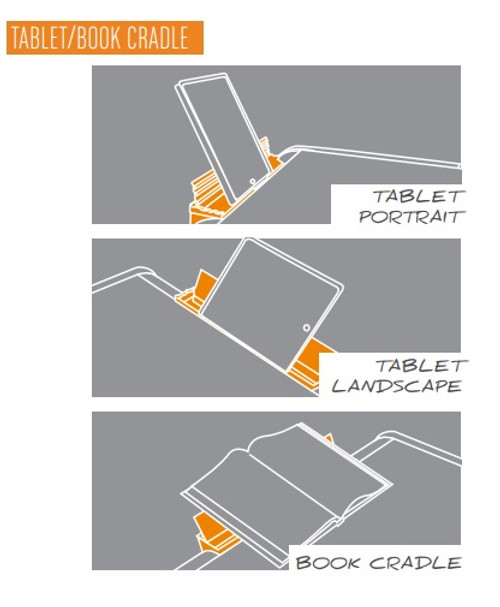 *Optional Tablet/Book Cradle