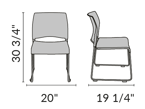 Cafetorium Plush Vinyl Stack Chair - NPS 8700