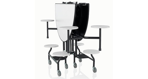 KI ECTRD270508PY CafeWay Round Cafeteria Table with 8 Stools 60 Diameter KI ECTRD270508PY CafeWay Round Cafeteria Table with 8 Stools 60 Diameter