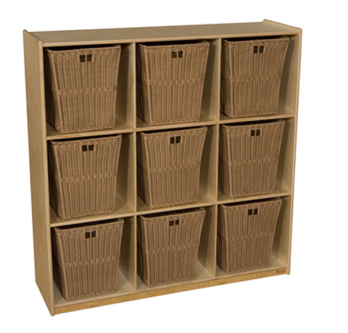 Wood Designs WD50900-720 Cubby Storage with 9 Large Wicker Baskets Wood Designs WD50900-720 Cubby Storage with 9 Large Wicker Baskets