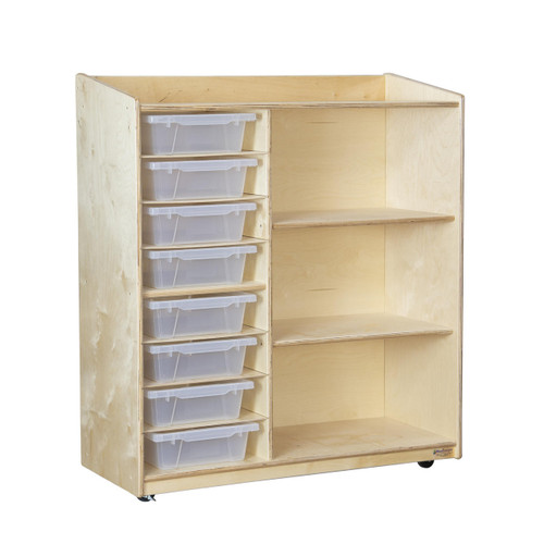Wood Designs WD15131 Sensorial Discovery Shelving with 4 inch Translucent Trays
