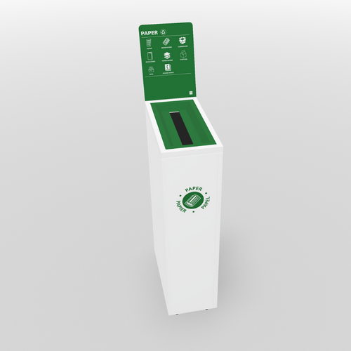 Valuta 20 Gallon Slim Waste Receptacle with Locking Top - Magnuson Group VA1809L-SEC Valuta 20 Gallon Slim Waste Receptacle with Locking Top - Magnuson Group VA1809L-SEC