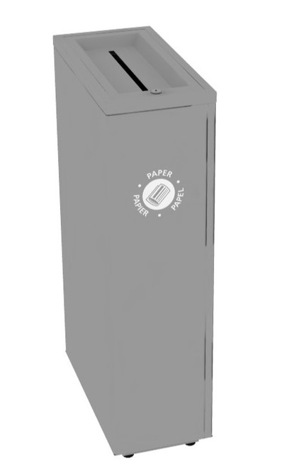 Magnuson Group VA1809L-SEC Valuta 20 Gallon Slim Waste Receptacle with Locking Top
**Icon Sold Separately**