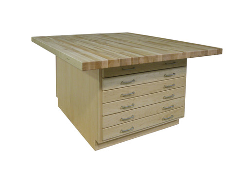 Hann AWS-3331 Craft and Project Workstation with 6 Drawers and Cupboard- Side Two