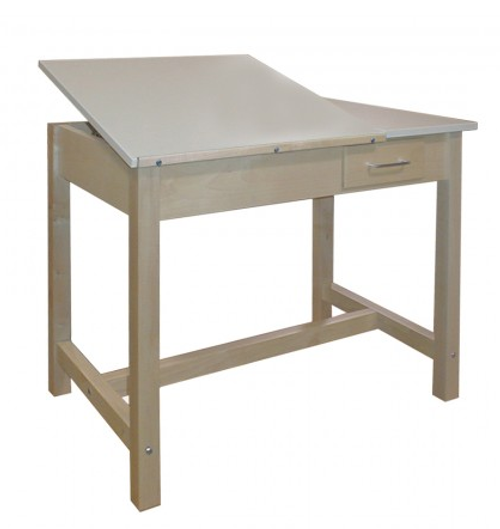 Hann WD-3 Drawing Table 37 Inch Height with Small Storage Drawer Split Adjustable Top