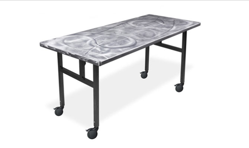 Southern Aluminum SA1860 Swirl Folding Table 18x60 (With Caster) Southern Aluminum SA1860 Swirl Folding Table 18x60 (With Caster)
