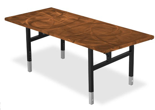 Southern Aluminum SA3696 Swirl Folding Table 36x96 (Adjustable Legs)