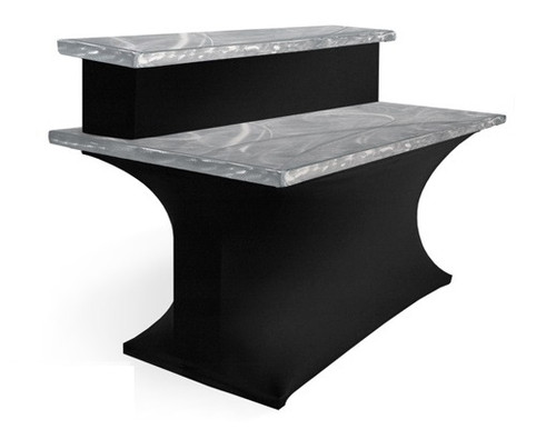 Southern Aluminum SPAN108 Tier Spandex Table Skirt 10x96 Southern Aluminum SPAN108 Tier Spandex Table Skirt 10x96